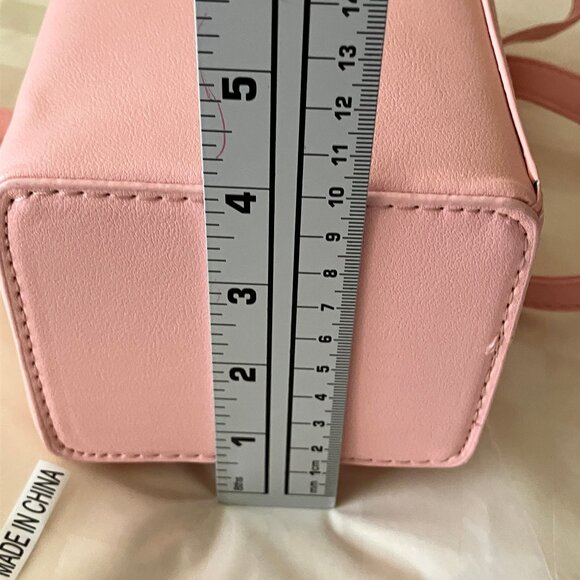 LUI SUI Girl's Fruits one Wallet Shoulder Pink Bag Strawberry Milk Size 4x10x3,5 - Picture 12 of 13